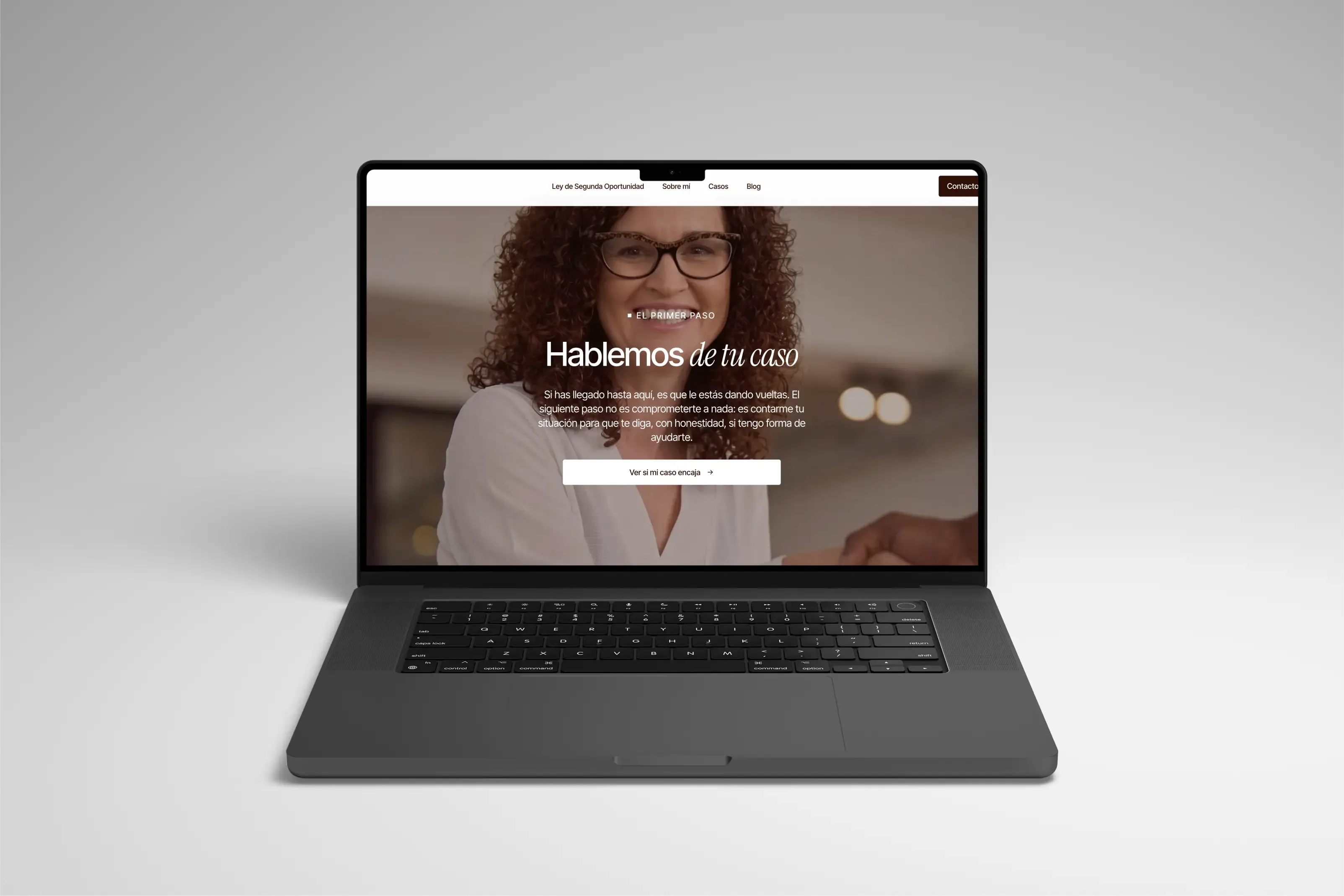 Home page of Sara T.’s website on a laptop