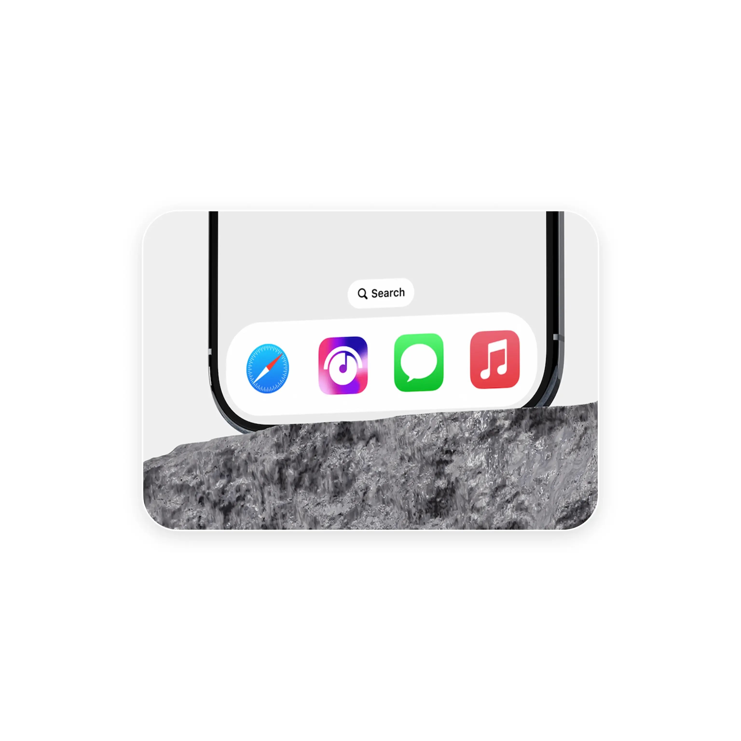 Close-up of the Zoundroom app on a phone